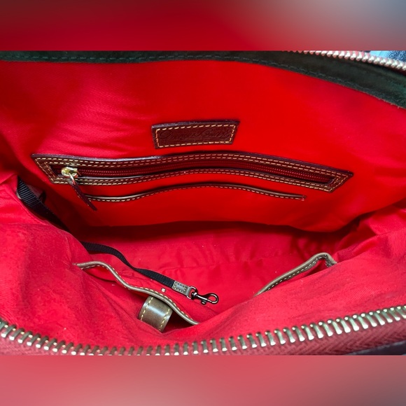 Dooney & Bourke Florentine Double Strap Tassel Large Shoulder Bag, Brown - Picture 8 of 16